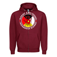 Burgundy MMIW Missing & Murdered Indigenous Women Medicine wheel mmiw Zipper Hoodie - trangStudio