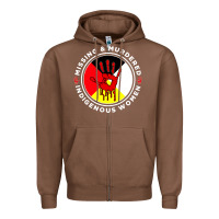Chestnut MMIW Missing & Murdered Indigenous Women Medicine wheel mmiw Zipper Hoodie - trangStudio