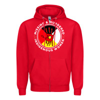 Red MMIW Missing & Murdered Indigenous Women Medicine wheel mmiw Zipper Hoodie - trangStudio