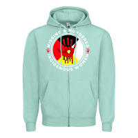 Seafoam MMIW Missing & Murdered Indigenous Women Medicine wheel mmiw Zipper Hoodie - trangStudio