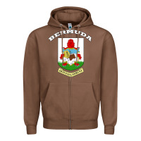 Chestnut Bermuda Coat of Arms Souvenir Gift Flag Bermudian Zipper Hoodie - trangStudio