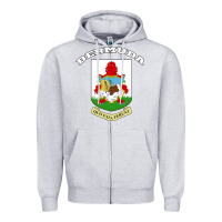 Heather Grey Bermuda Coat of Arms Souvenir Gift Flag Bermudian Zipper Hoodie - trangStudio