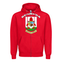 Red Bermuda Coat of Arms Souvenir Gift Flag Bermudian Zipper Hoodie - trangStudio