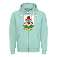 Seafoam Bermuda Coat of Arms Souvenir Gift Flag Bermudian Zipper Hoodie - trangStudio