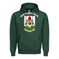 Sports Green Bermuda Coat of Arms Souvenir Gift Flag Bermudian Zipper Hoodie - trangStudio