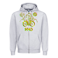 Heather Grey Bicycle Day 1943 LSD Acid Hofmann Trip Zipper Hoodie - trangStudio