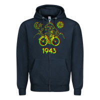 Navy Bicycle Day 1943 LSD Acid Hofmann Trip Zipper Hoodie - trangStudio