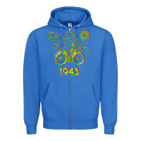 True Royal Bicycle Day 1943 LSD Acid Hofmann Trip Zipper Hoodie - trangStudio