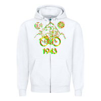 White Bicycle Day 1943 LSD Acid Hofmann Trip Zipper Hoodie - trangStudio