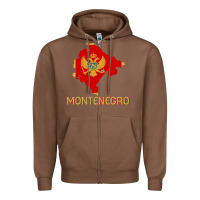 Chestnut Montenegrin Flag  Montenegro Zipper Hoodie - trangStudio