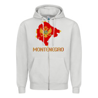 Dove Grey Montenegrin Flag  Montenegro Zipper Hoodie - trangStudio