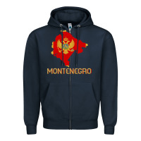 Navy Montenegrin Flag  Montenegro Zipper Hoodie - trangStudio