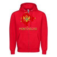Red Montenegrin Flag  Montenegro Zipper Hoodie - trangStudio