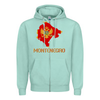 Seafoam Montenegrin Flag  Montenegro Zipper Hoodie - trangStudio