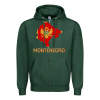 Sports Green Montenegrin Flag  Montenegro Zipper Hoodie - trangStudio