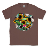 Chestnut Texas Map Sunflower Cactus Serape Classic Tee - RanaPortraitStore