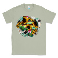 Matcha Texas Map Sunflower Cactus Serape Classic Tee - RanaPortraitStore