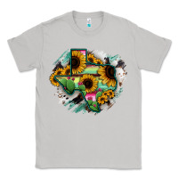 Moon Dust Texas Map Sunflower Cactus Serape Classic Tee - RanaPortraitStore