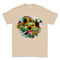 Mushroom Texas Map Sunflower Cactus Serape Classic Tee - RanaPortraitStore