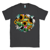Smoke Texas Map Sunflower Cactus Serape Classic Tee - RanaPortraitStore