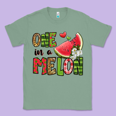 One In A Melon Watermelon Classic Tee Designed By Jasminsmagicworld