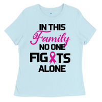 Baby Blue In This Family No One Fights Alone Ladies Tee - Bettercallsaul
