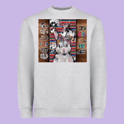 Happy Easter Heavyweight Sweatshirt Designed By Cowhidedigitalart