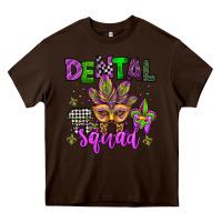 Chocolate Brown dental squad mardi gras teeth Heavy Core Tee - Jasminsmagicworld