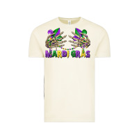 Vintage Arctic mardi gras skeleton hands Vintage Tee - CowGirlArtShop