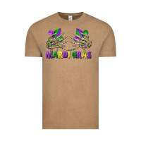 Vintage Coffee mardi gras skeleton hands Vintage Tee - CowGirlArtShop