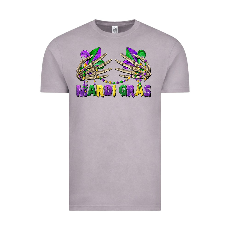 Mardi Gras Skeleton Hands Vintage Tee by CowGirlArtShop | Teevron