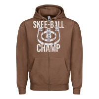 Chestnut Distressed Skeeball - Skee-ball Champ - Traveling Carnival Zipper Hoodie - trangStudio