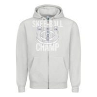 Dove Grey Distressed Skeeball - Skee-ball Champ - Traveling Carnival Zipper Hoodie - trangStudio
