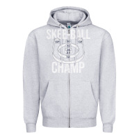 Heather Grey Distressed Skeeball - Skee-ball Champ - Traveling Carnival Zipper Hoodie - trangStudio