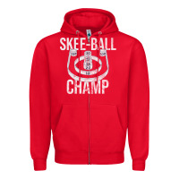 Distressed Skeeball - Skee-ball Champ - Traveling Carnival Zipper Hoodie | Teevron