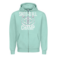 Seafoam Distressed Skeeball - Skee-ball Champ - Traveling Carnival Zipper Hoodie - trangStudio