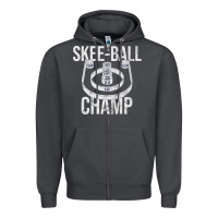 Smoke Distressed Skeeball - Skee-ball Champ - Traveling Carnival Zipper Hoodie - trangStudio