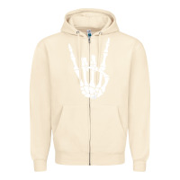 Sandshell halloween skeleton hand horns rock n roll music lover tank top Zipper Hoodie - trangStudio