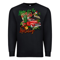 Black home for the holidays louisiana Premium Sweatshirt - BarkalooDesign