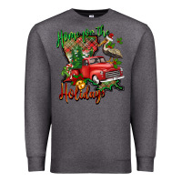 Charcoal Heather home for the holidays louisiana Premium Sweatshirt - BarkalooDesign