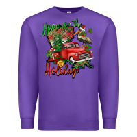 Purple home for the holidays louisiana Premium Sweatshirt - BarkalooDesign