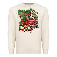 Sandshell home for the holidays louisiana Premium Sweatshirt - BarkalooDesign