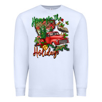 White home for the holidays louisiana Premium Sweatshirt - BarkalooDesign