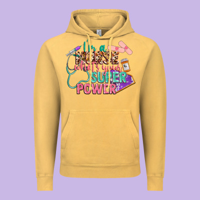I'm A Nurse What's Your Superpower Vintage Hoodie Designed By Cowgirlartshop
