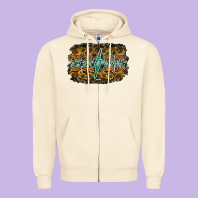 Babe Zipper Hoodie Designed By Racoondesign