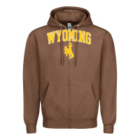 Chestnut Kids Wyoming Cowboys Apparel Fan Favorite Brown Arch Zipper Hoodie - trangStudio