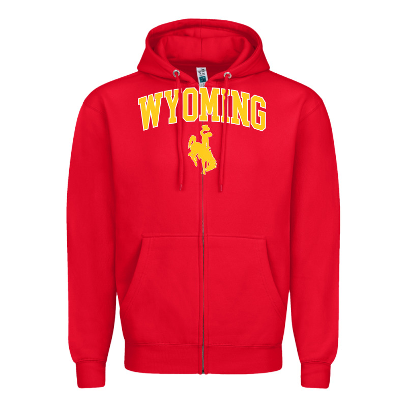 Kids Wyoming Cowboys Apparel Fan Favorite Brown Arch Zipper Hoodie by trangStudio | Teevron