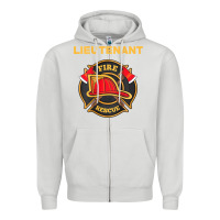 Dove Grey fire rescue lieutenant department  for firefighters Zipper Hoodie - trangStudio