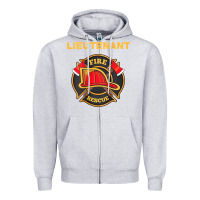 Fire Rescue Lieutenant Department  For Firefighters Zipper Hoodie | Teevron