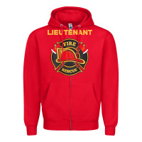 Red fire rescue lieutenant department  for firefighters Zipper Hoodie - trangStudio